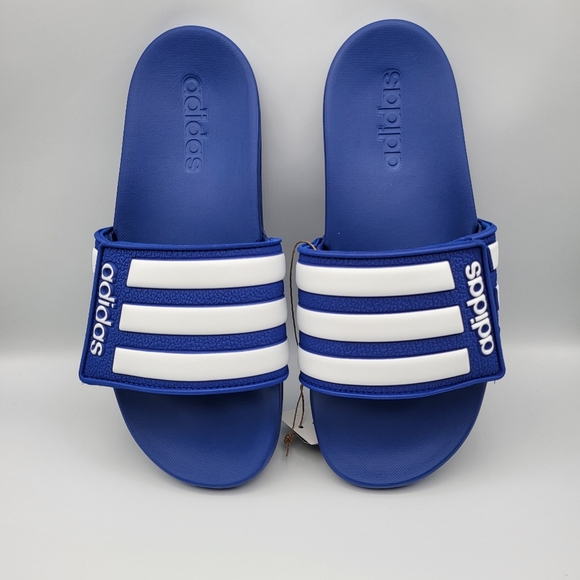 NEW Y6 | W7 Adidas Adjustable Comfort Slides Blue - Picture 6 of 10